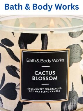 Bath & Body Works 3 Wick Candle - NWT - Cactus Blossom